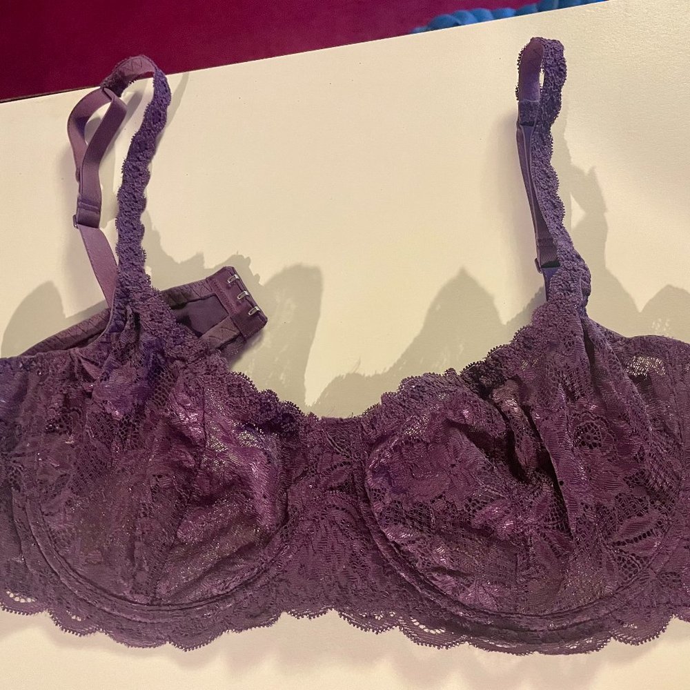 Cosabella Never Say Never balconette bra, 36C, Deep Purple